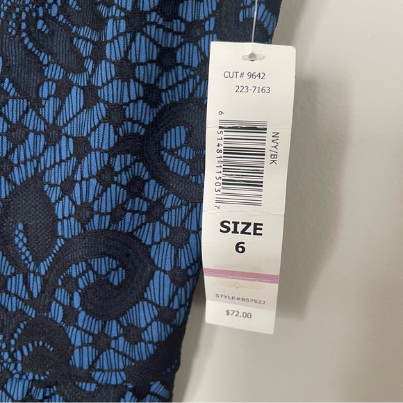Women’s Navy Blue and Black Dress, Tiana B. Size 6 Lace detailing, event outfit - Picture 10 of 10